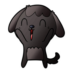 cute cartoon dog crying