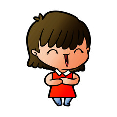 cartoon woman