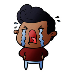 cartoon crying man