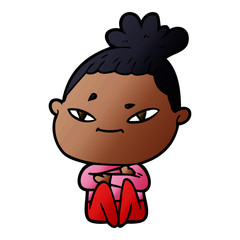 cartoon woman