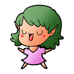 cartoon elf girl