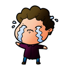 cartoon man crying