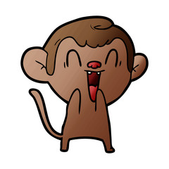 cartoon laughing monkey