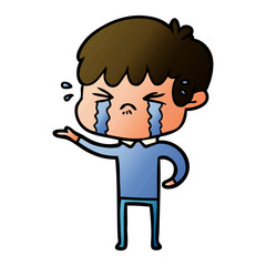 cartoon boy crying
