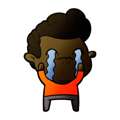 cartoon man crying