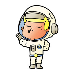 Obraz premium cartoon confident astronaut