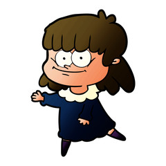 cartoon smiling woman