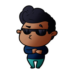 cartoon cool guy