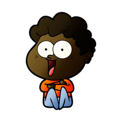 Fototapeta premium excited man cartoon