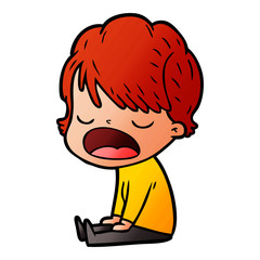 cartoon woman talking