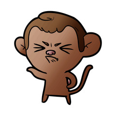cartoon angry monkey