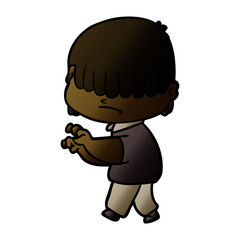 cartoon boy with untidy hair