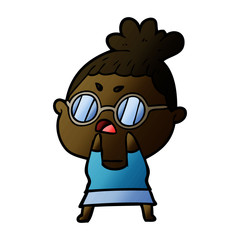 cartoon annoyed woman