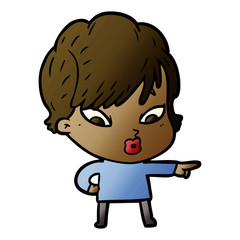 cartoon woman