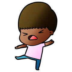 cartoon stressed man