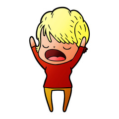 cartoon woman talking