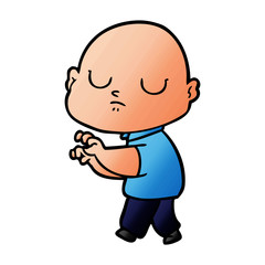 cartoon bald man