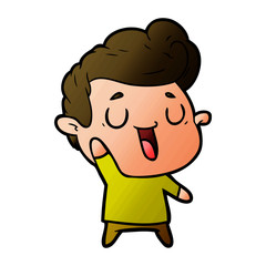 happy cartoon man