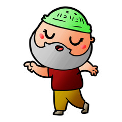 cartoon man with beard