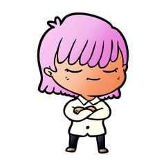 cartoon woman