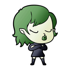 cute cartoon vampire girl