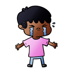 cartoon boy crying