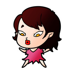 cute cartoon vampire girl