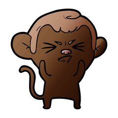 Obraz premium cartoon annoyed monkey
