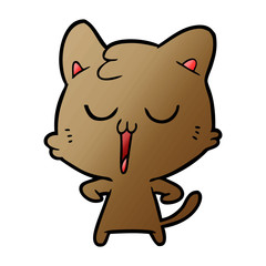 cartoon cat singing