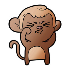 cartoon angry monkey