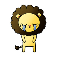 crying cartoon lion