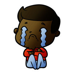 cartoon man crying