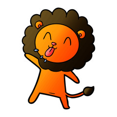 happy cartoon lion