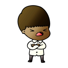 cartoon stressed man