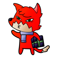 clever cartoon fox