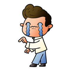 cartoon man crying