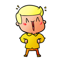 Obraz premium cartoon excited man