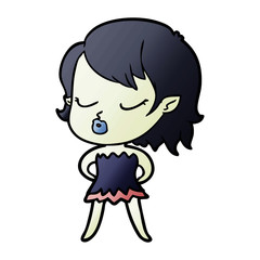 cute cartoon vampire girl