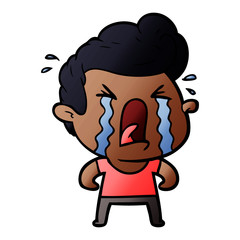 cartoon crying man
