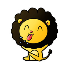 happy cartoon lion