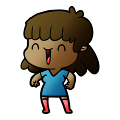 cartoon woman
