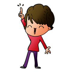 cartoon laughing woman