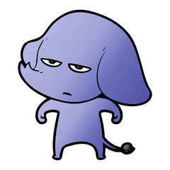 annoyed cartoon elephant