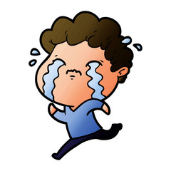 cartoon man crying