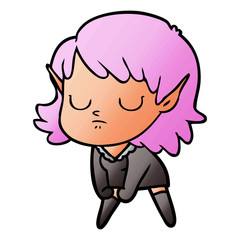 cartoon elf girl