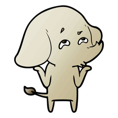 Obraz premium cartoon elephant remembering