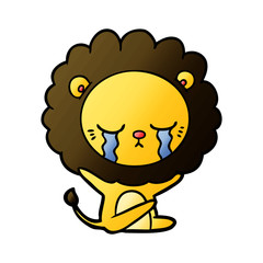 crying cartoon lion