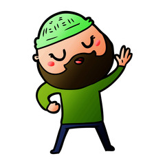 cartoon man with beard