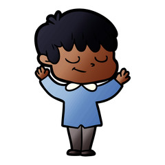 cartoon happy boy