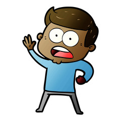 cartoon shocked man